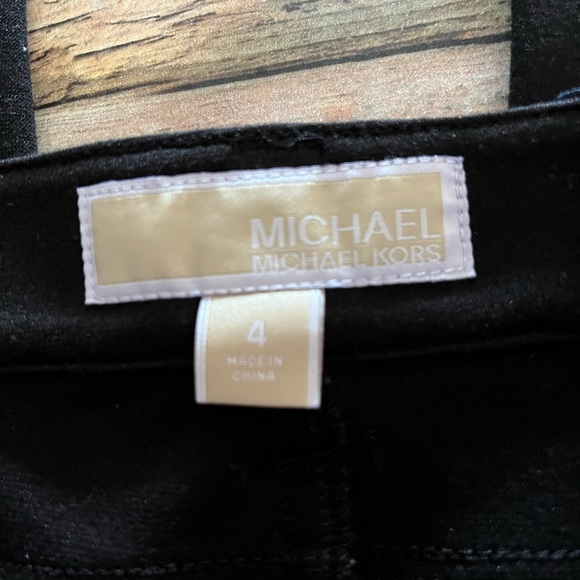 Michael MIchael Kors Black Skinny Leg Pants with Ankle Zippers SIze 4 - Picture 5 of 10